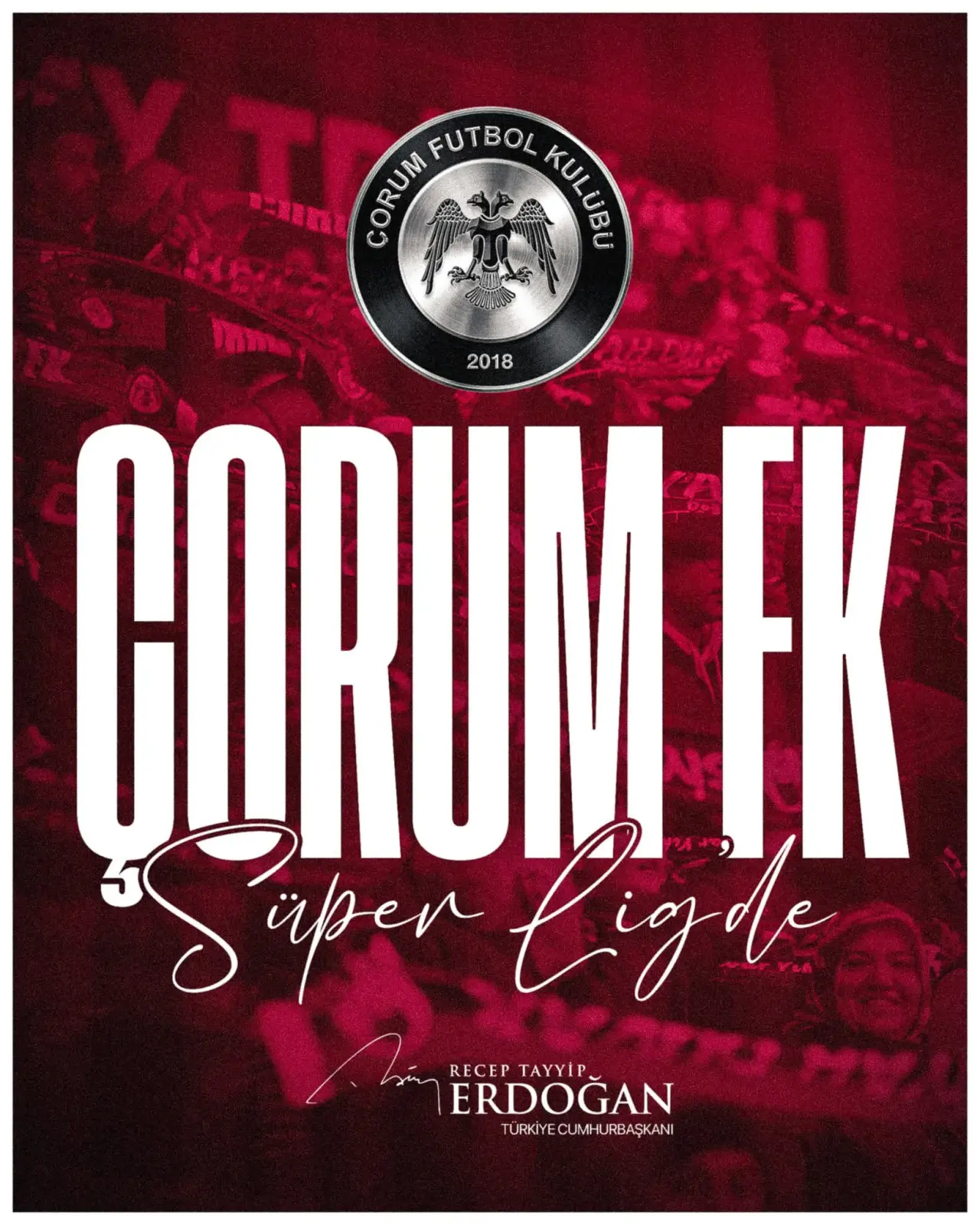 Çorumspor'a ilk teprik Cumhurbaşkanı Erdoğan'dan 1