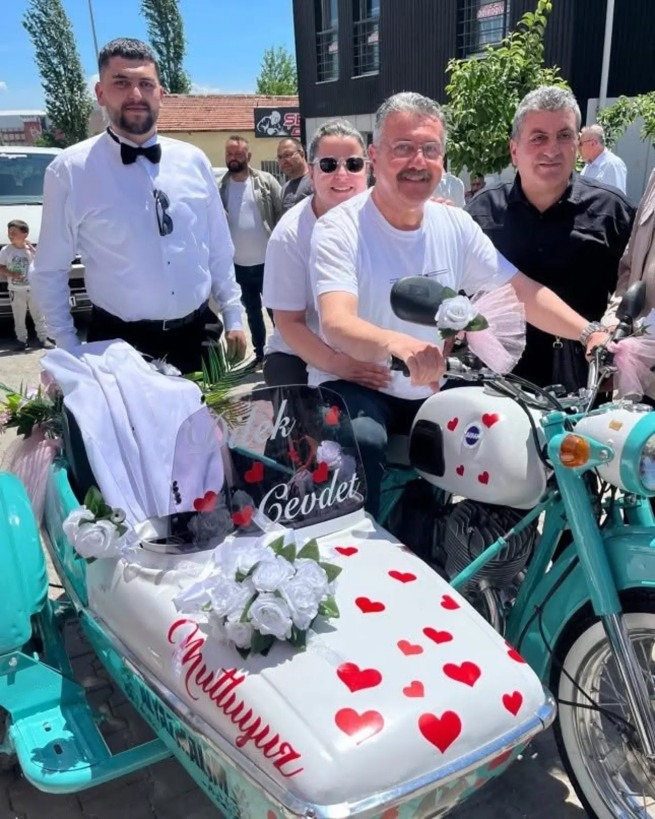 Amasya'da Düğünde Motosikletli Konvoy 1