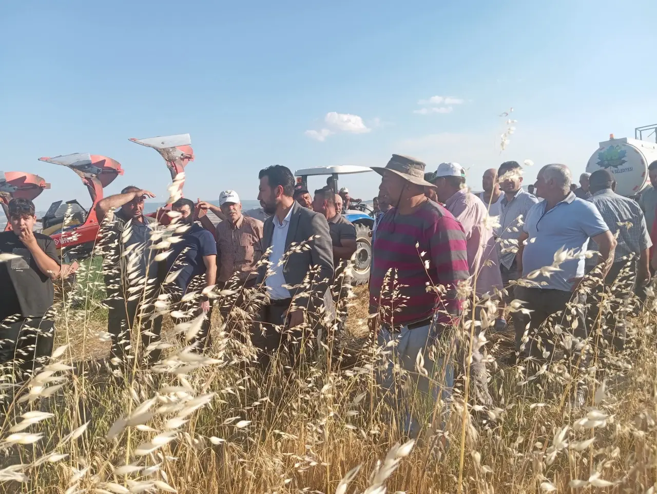 Merzifon’da 100'ü Aşkın Traktör Yangına Karşı Seferber Oldu! 7