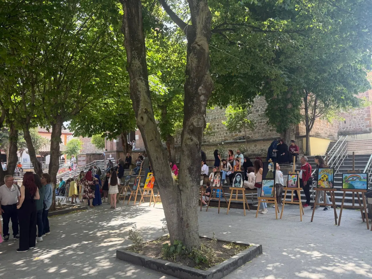 Merzifon’da Resim Sergisine Anlam Katan Jest! 5