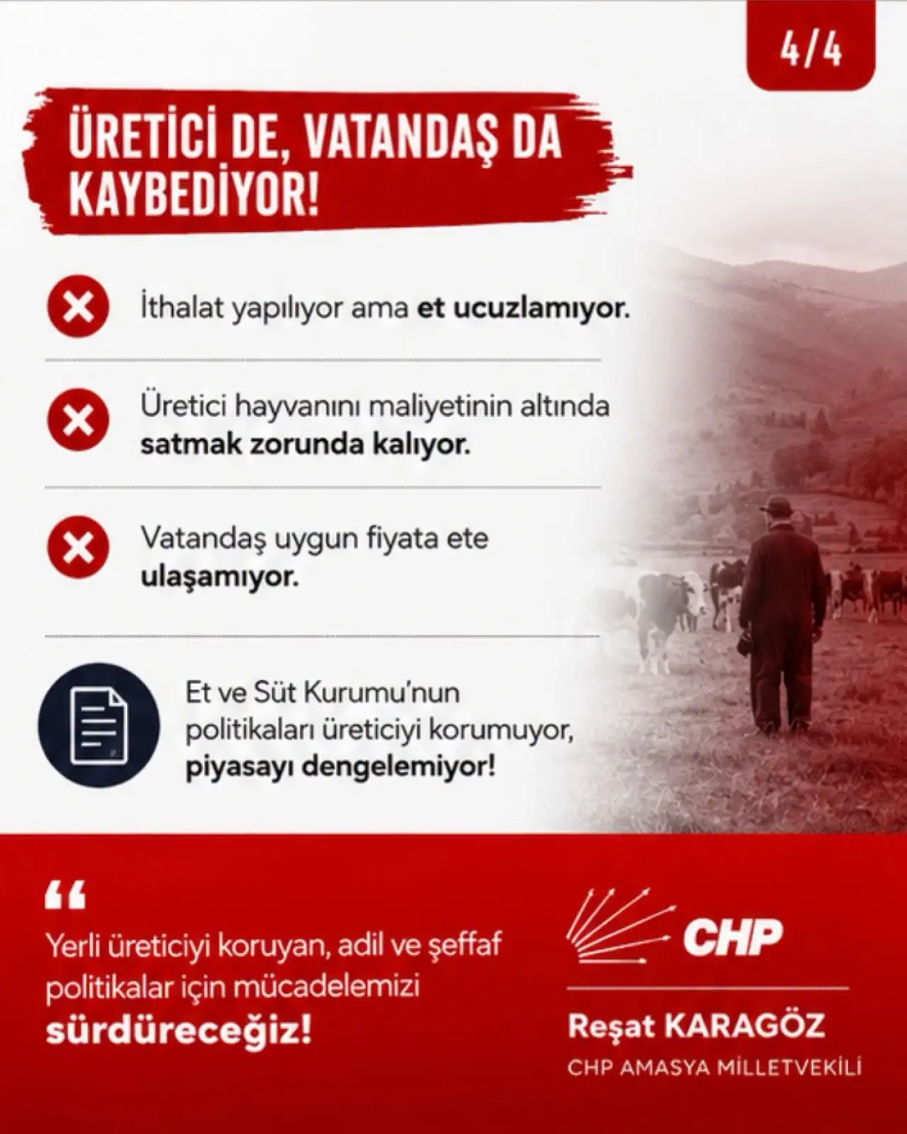 Karagöz'den Et İthalatına Sert Tepki 4