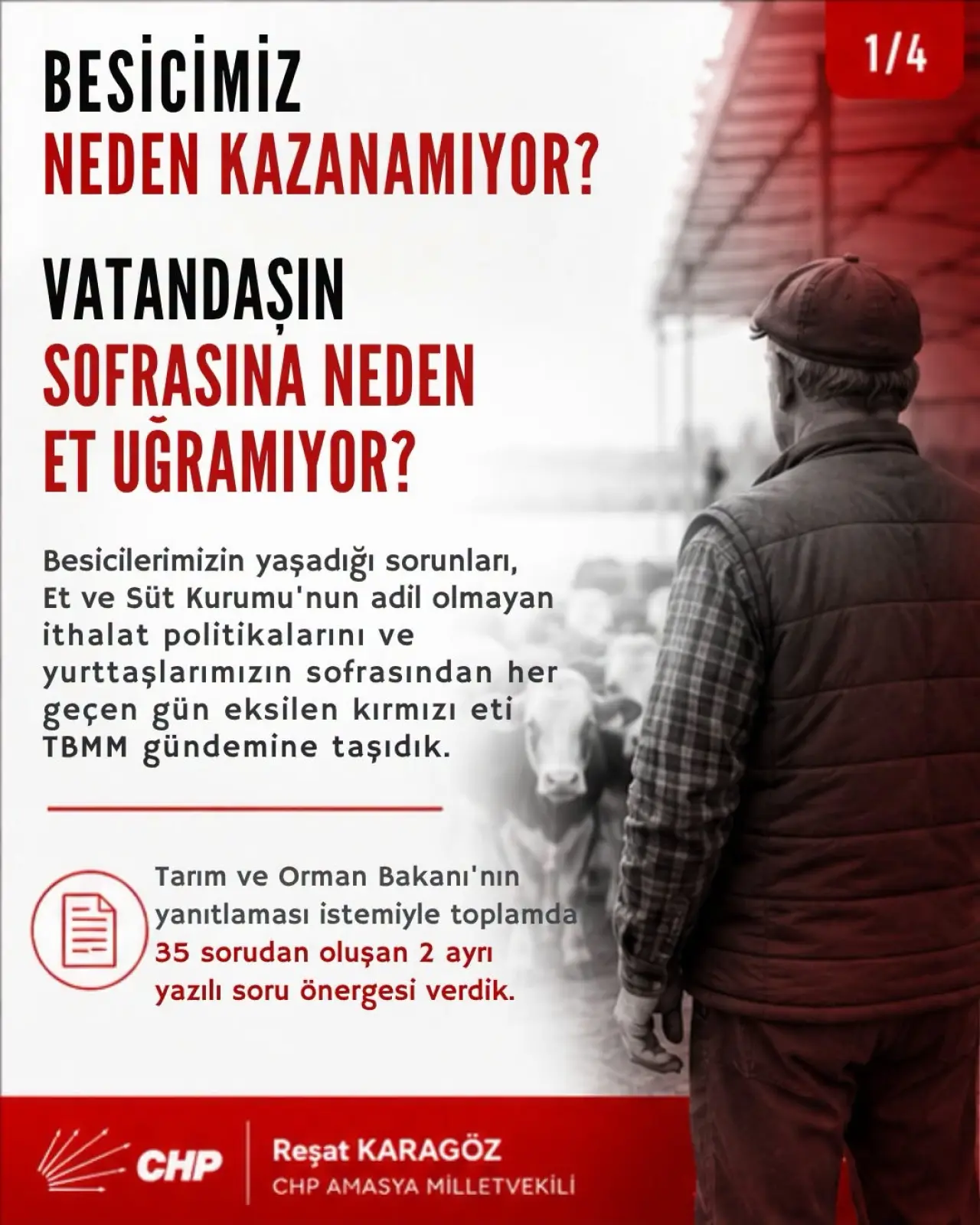 Karagöz'den Et İthalatına Sert Tepki 1