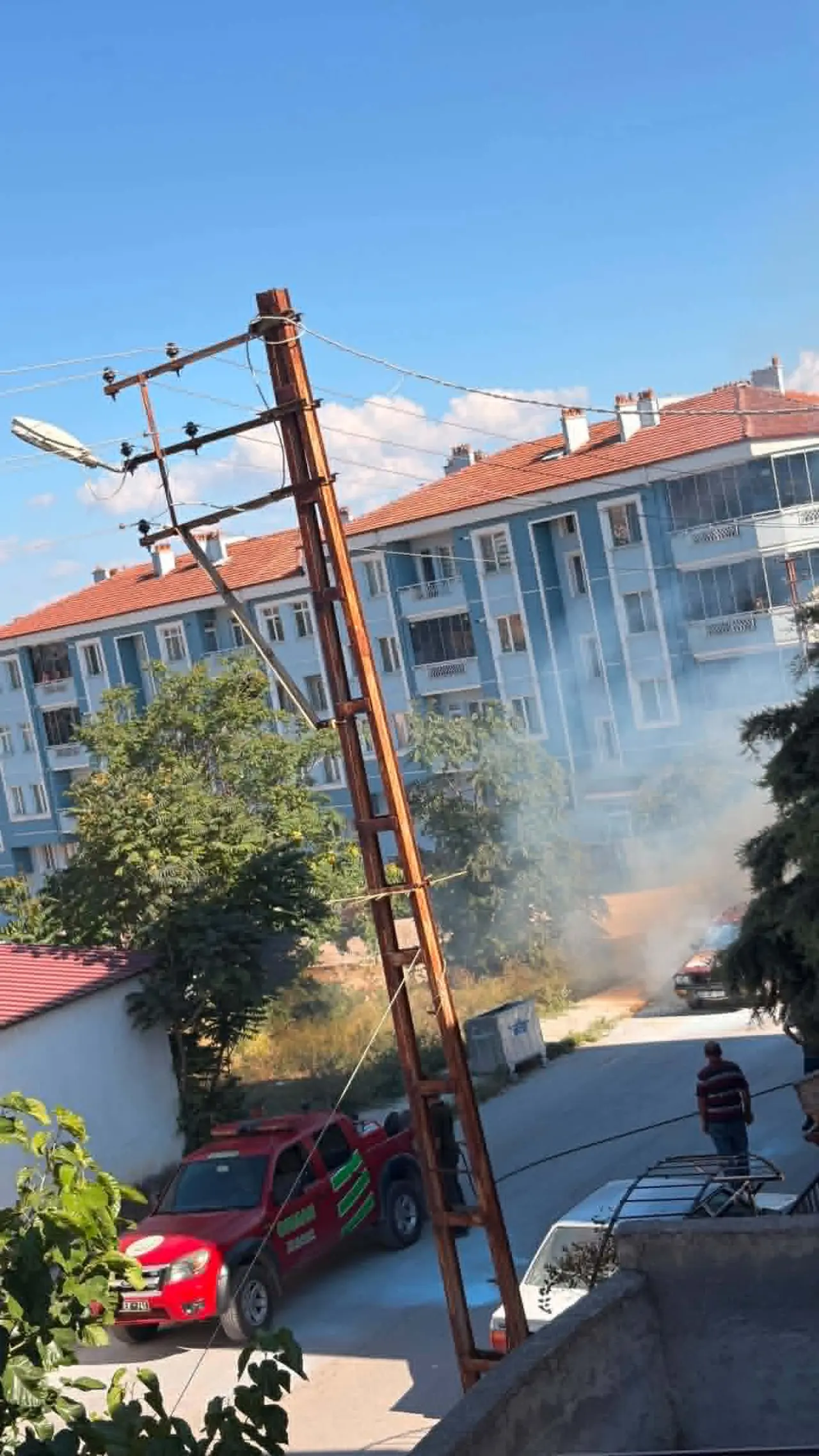 Merzifon’da Araç Yangını! 1
