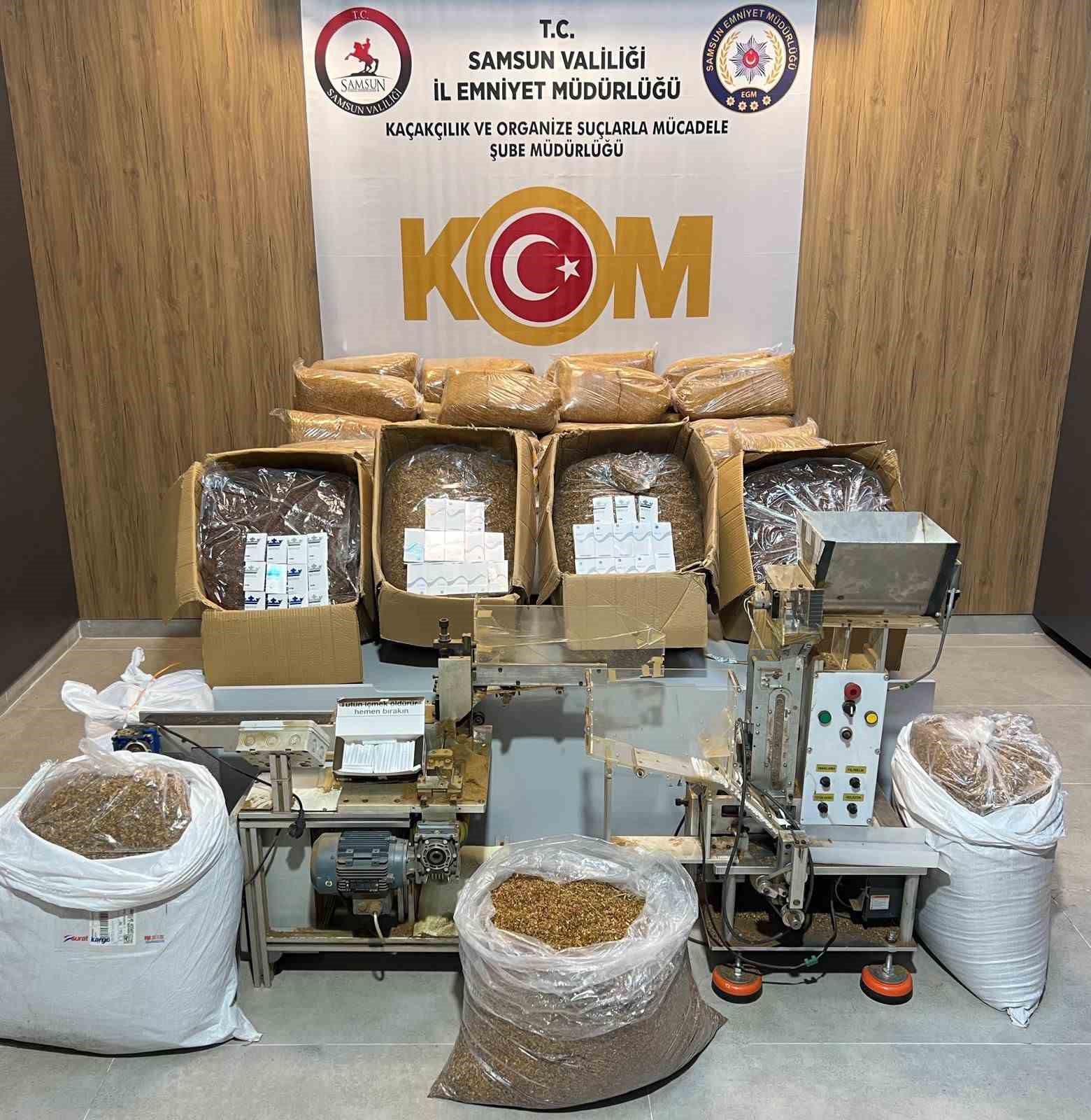 samsunda-kacak-sigara-imalathanesine-baskin