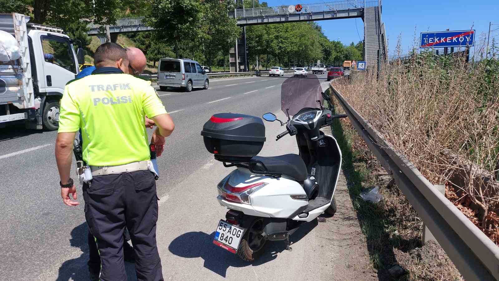 samsunda-devrilen-motosikletin-surucusu-yaralandi