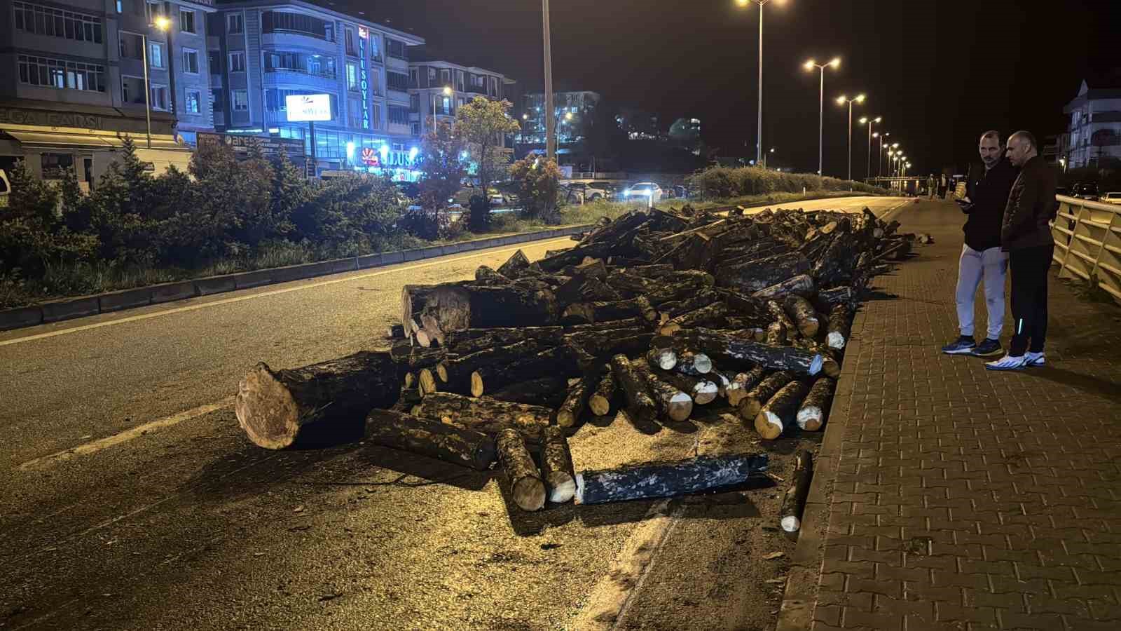 seyir-halindeki-kamyonun-damperi-aniden-kalkti-odunlar-yola-dokuldu